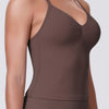 FlexTone Halter Sports Top - Brown