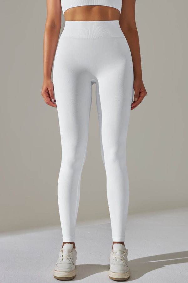 Hvide Ultrafit Scrunch Tights - høj talje, stramme, stretch-materiale