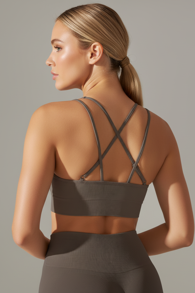 Ultrafit cross back sports-bh Brown
