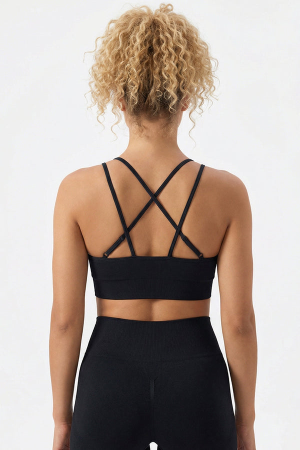 UltraFit Cross Back Sports BH - Black - Sports BH & Yoga Toppe