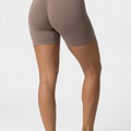 FLOW Shorts med Scrunch - Kaffebrun