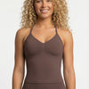 FlexTone Halter Sports Top - Brown