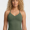 FlexTone Halter Sports Top - OliveGreen
