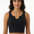 V-Neck Crop Top - Sort