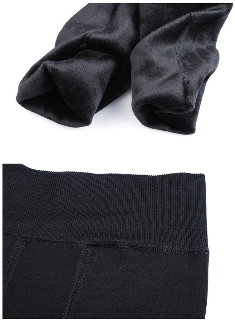 Leggings med fleece Black 300 gram 🇩🇰 CBL-FITNESS